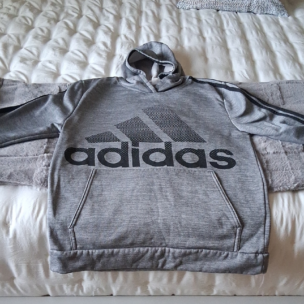 Adidas Heather Gray Pullover Hoodie